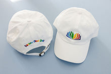 Load image into Gallery viewer, Rainbow Hat - White
